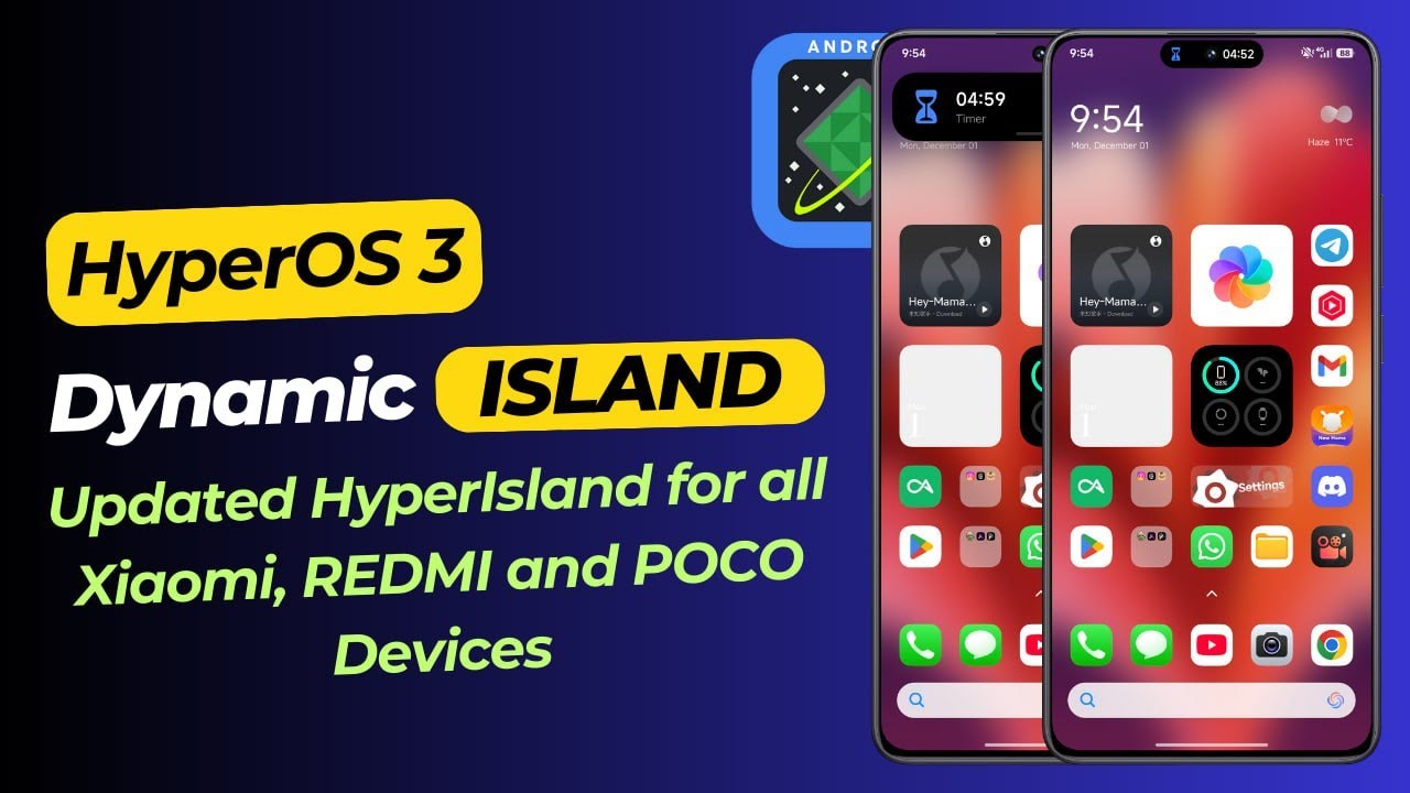 HyperOS 3 Dynamic Island UPDATED! First Look for All Xiaomi, REDMI and POCO Devices