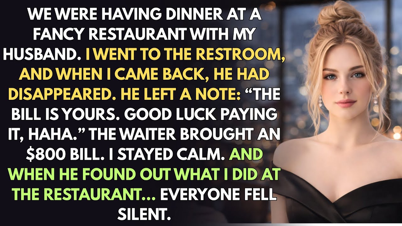 My Husband Abandoned Me at a Restaurant with a Very Expensive Bill — When He Found Out What I Did...