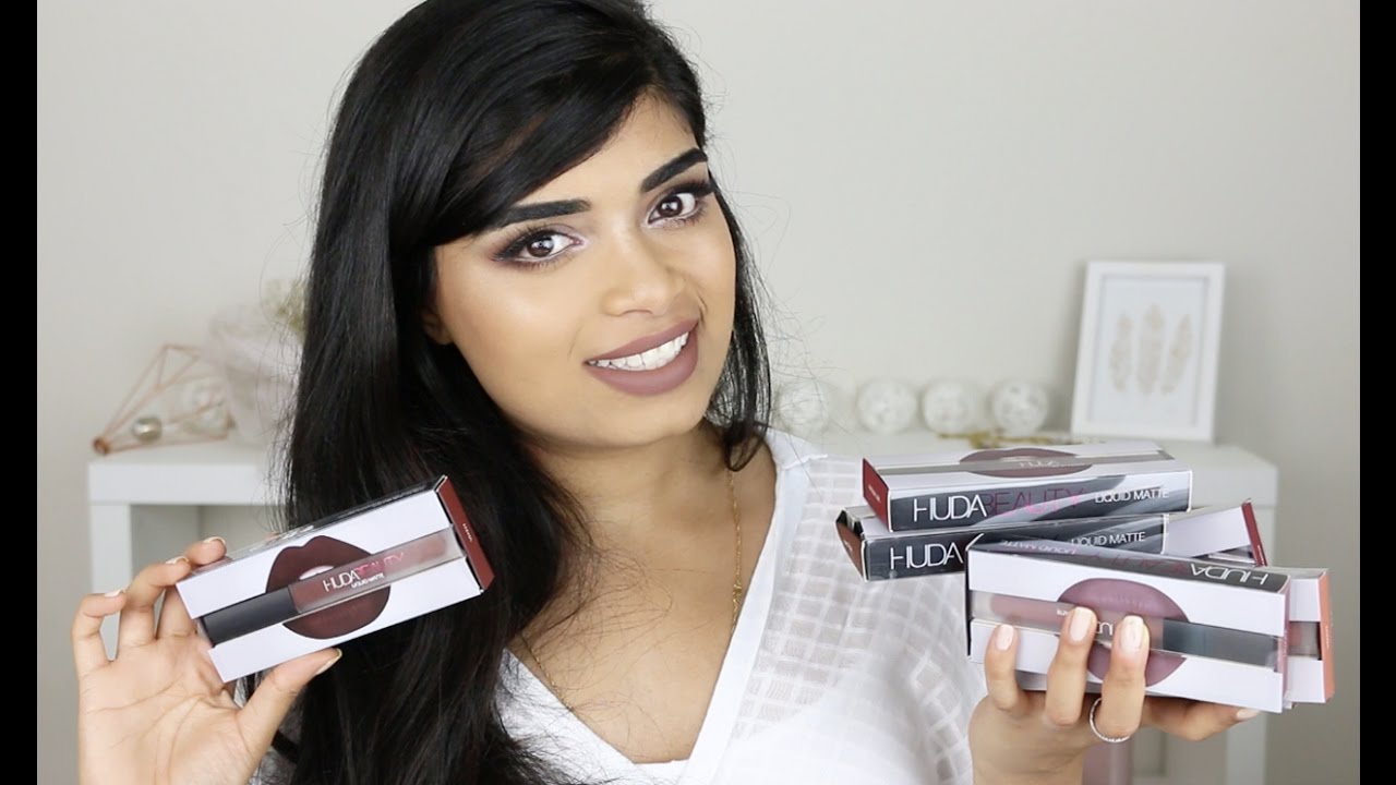 HUDABEAUTY LIQUID MATTE LIP SWATCHES ♡ MEDIUM/INDIAN SKINTONES