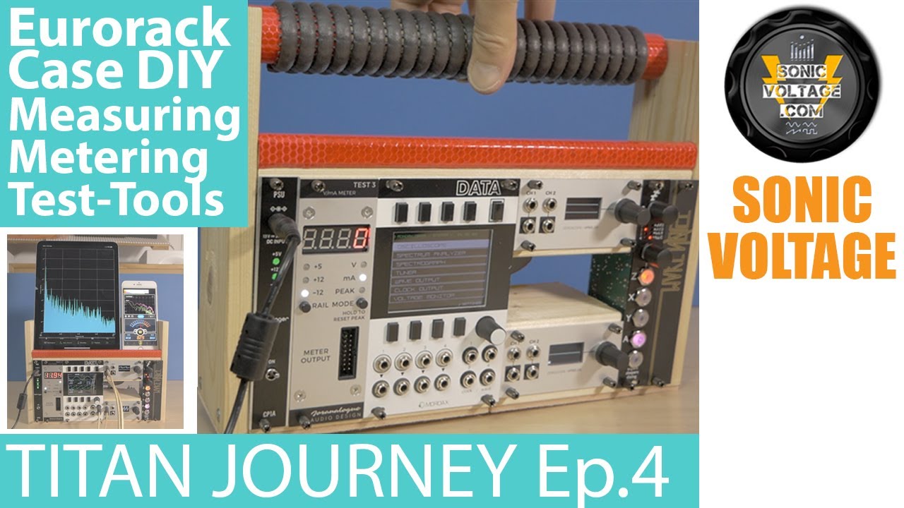 Eurorack DIY Case Test-Tools: Test3 Mordax Data Intellijel Zero Scope + Disting, Behringer CP1A