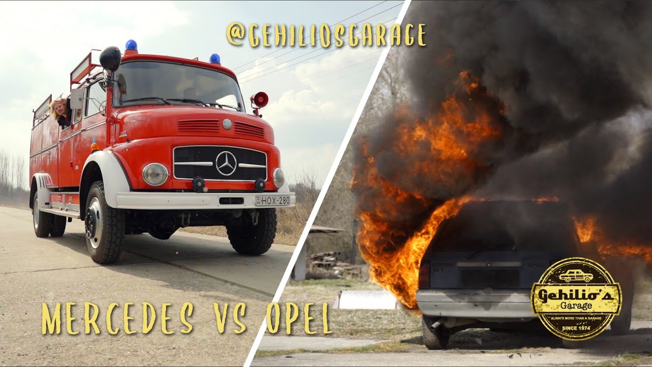 Eloltottunk egy ÉGŐ AUTÓT! Ilyen egy 1970-es MERCEDES L 1113 tűzoltóautó munka közben.