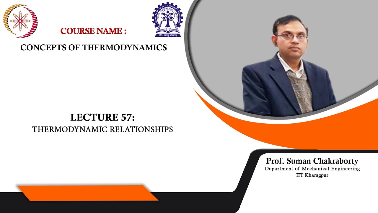 Lecture 57 : Thermodynamic Relationships