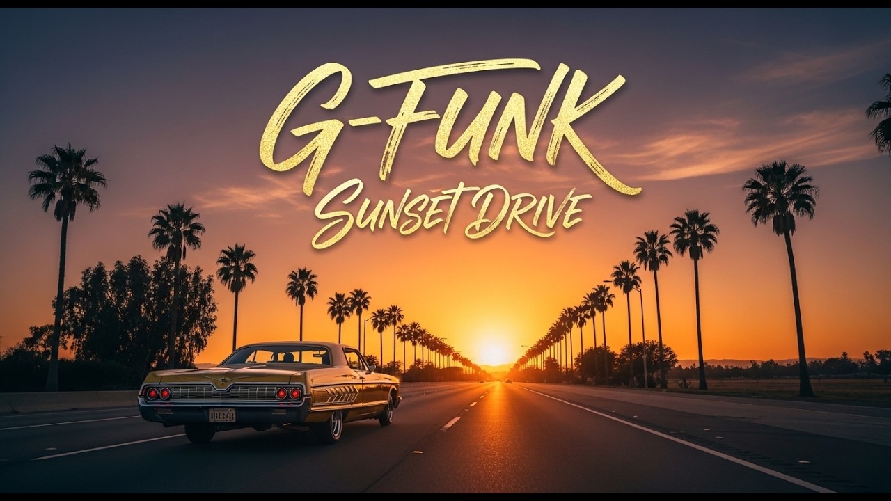 West Coast G-Funk Sunset Cruise 🌅 Smooth Lowrider Music for Golden Hour Driving