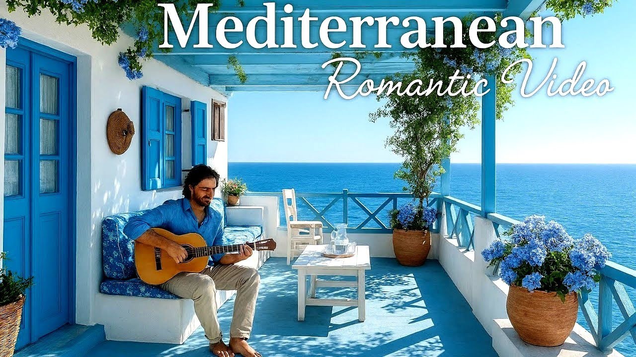 2 hours + Mediterranean Italian Music Journey 🇮🇹Scenic Coastal Views,Lake Como & Timeless Relaxation