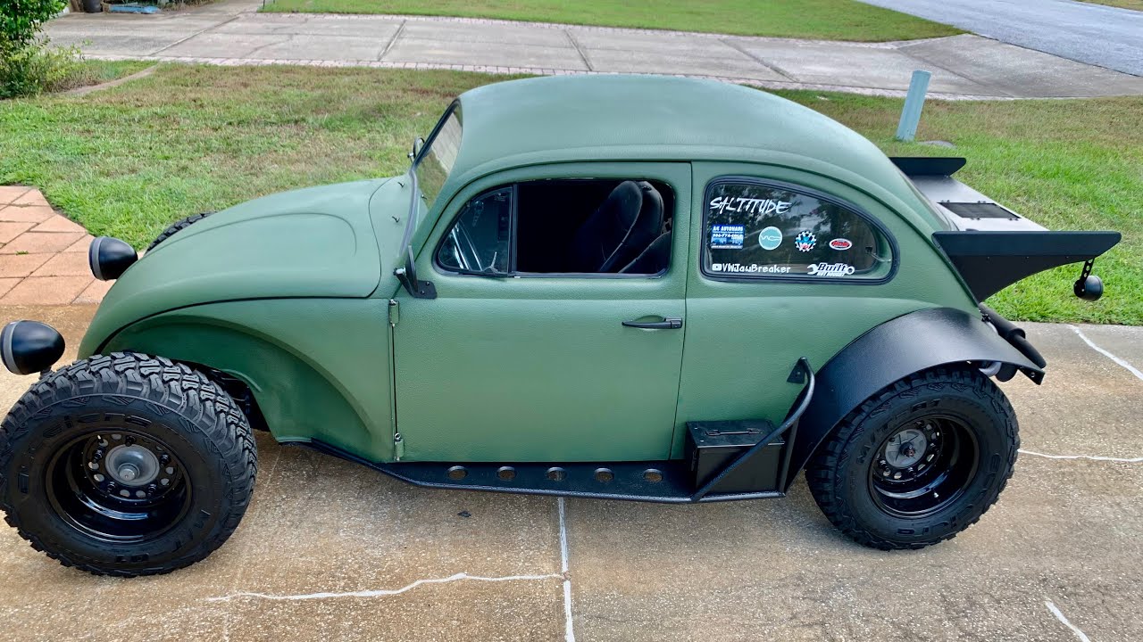 Fabricating Custom Baja Side Nerf Bars - Sickxty VW Beetle Volksrod Baja Franken Build - 65