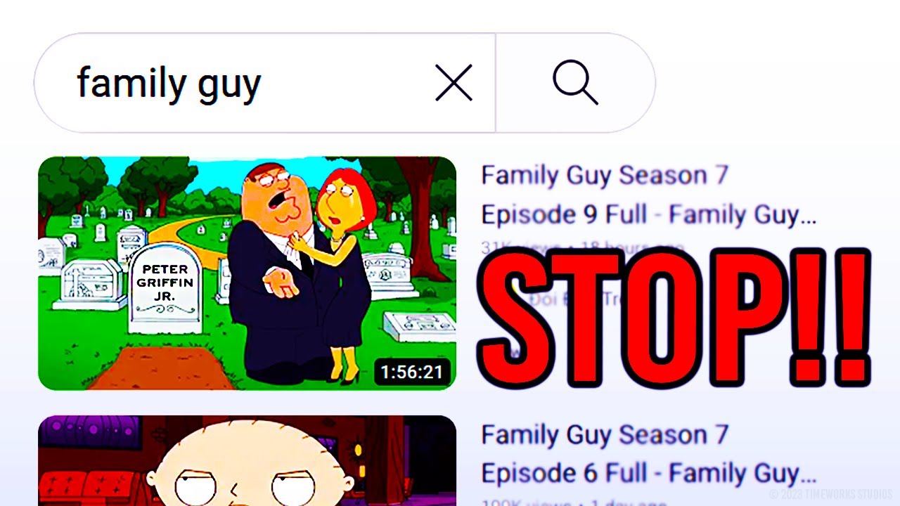 Do NOT Watch Family Guy On YouTube... Here's Why!
