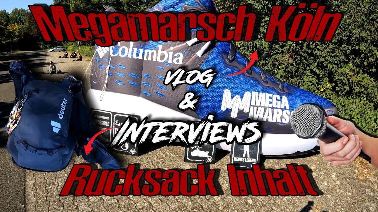 Megamarsch Köln 2024 100Km + Interviews: RUCKSACK INHALT!