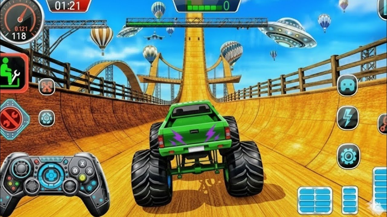 🚨MEGA RAMP MONSTER TRUCK Stunts & CRASHES! (Game Play/Wala Game) | Android Gameplay 