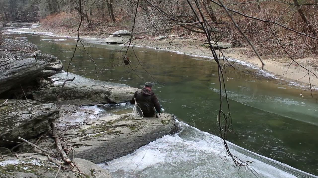 Can Fishing Be Fun If You Catch Nothing? - Winter Trout Fishing Muddy Creek, York PA. Relax & Enjoy