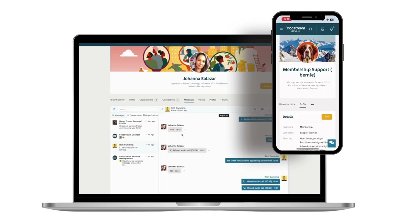 FoodStream Connect Home Page Motion Graphic