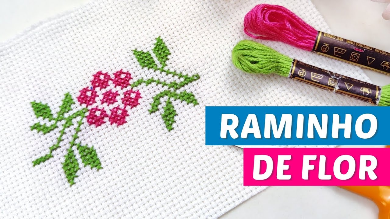 Raminho de flor simples e fácil de bordar - Wagner Reis