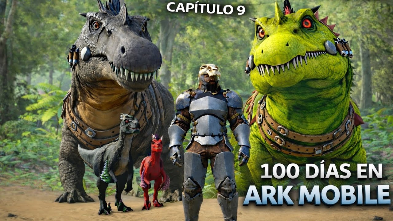 DOMÉ EL ESPINOSAURIO NIVEL 120 | 100 DÍAS EN ARK MOBILE 