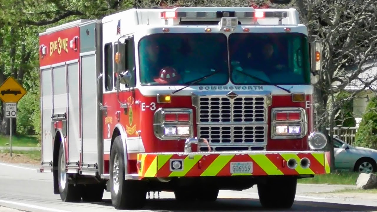 Somersworth, NH Fire Department Engine 3 Responding