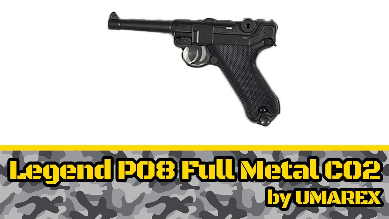 Umarex Parabellum Legend P08 Full Metal CO2 NBB pistol replica airsoft