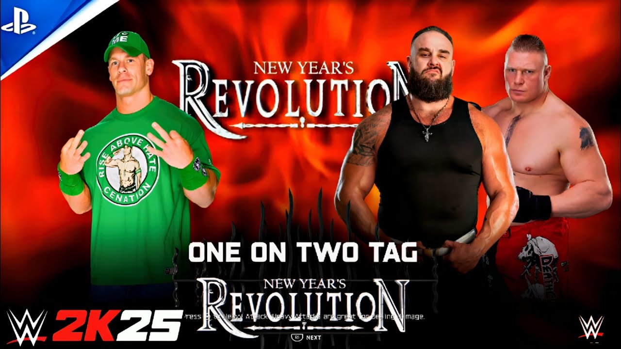 WWE 2K25 - Grand Slam Cena - Handicap Match - John Cena Vs Brock and Braun Strowman - [4K]