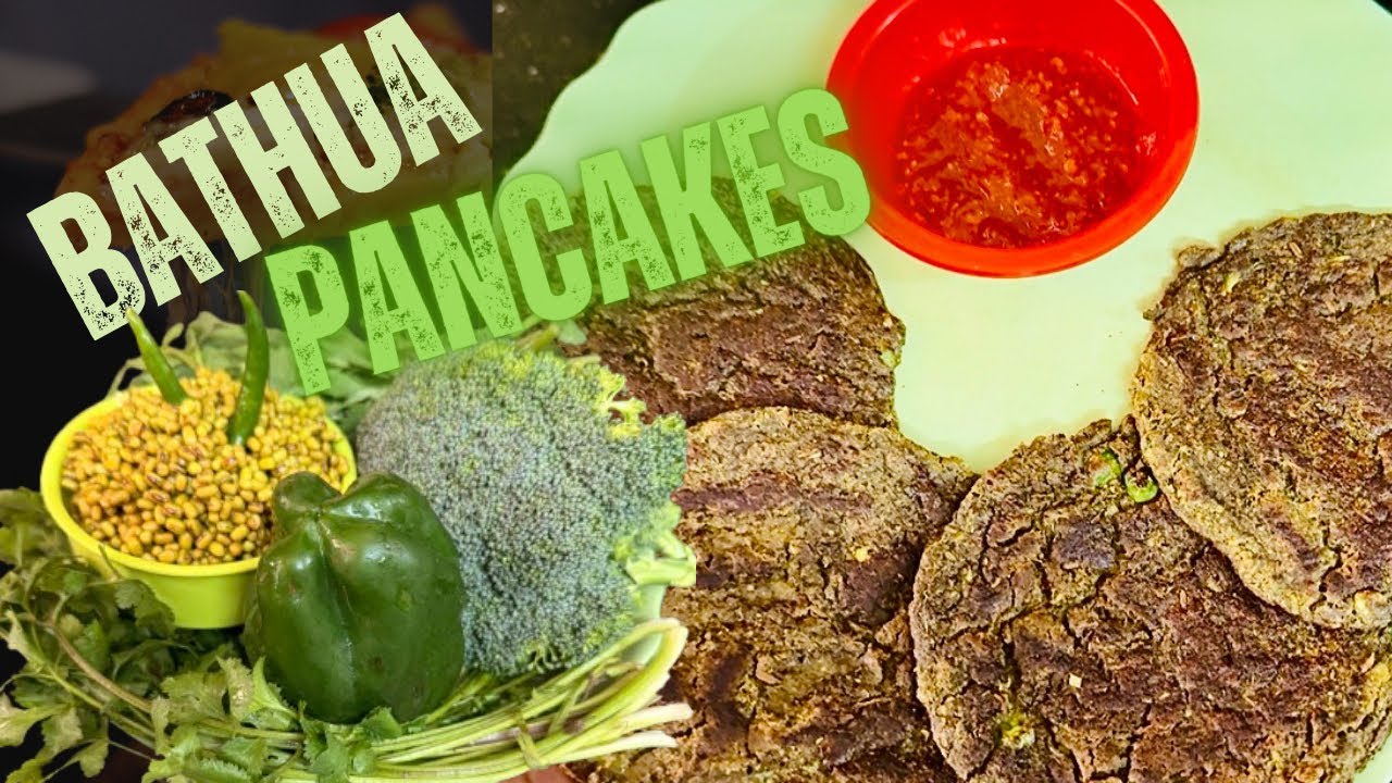 बथुआ के healthy green pancakes /super healthy pancakes #pancakes #greenvegetables #creativehand25 