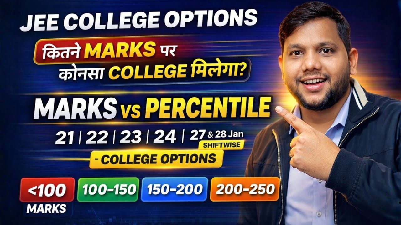 JEE Mains 2026: College Options as per JEE Mains Marks 🤔| Marks vs Colleges | Which College at Marks