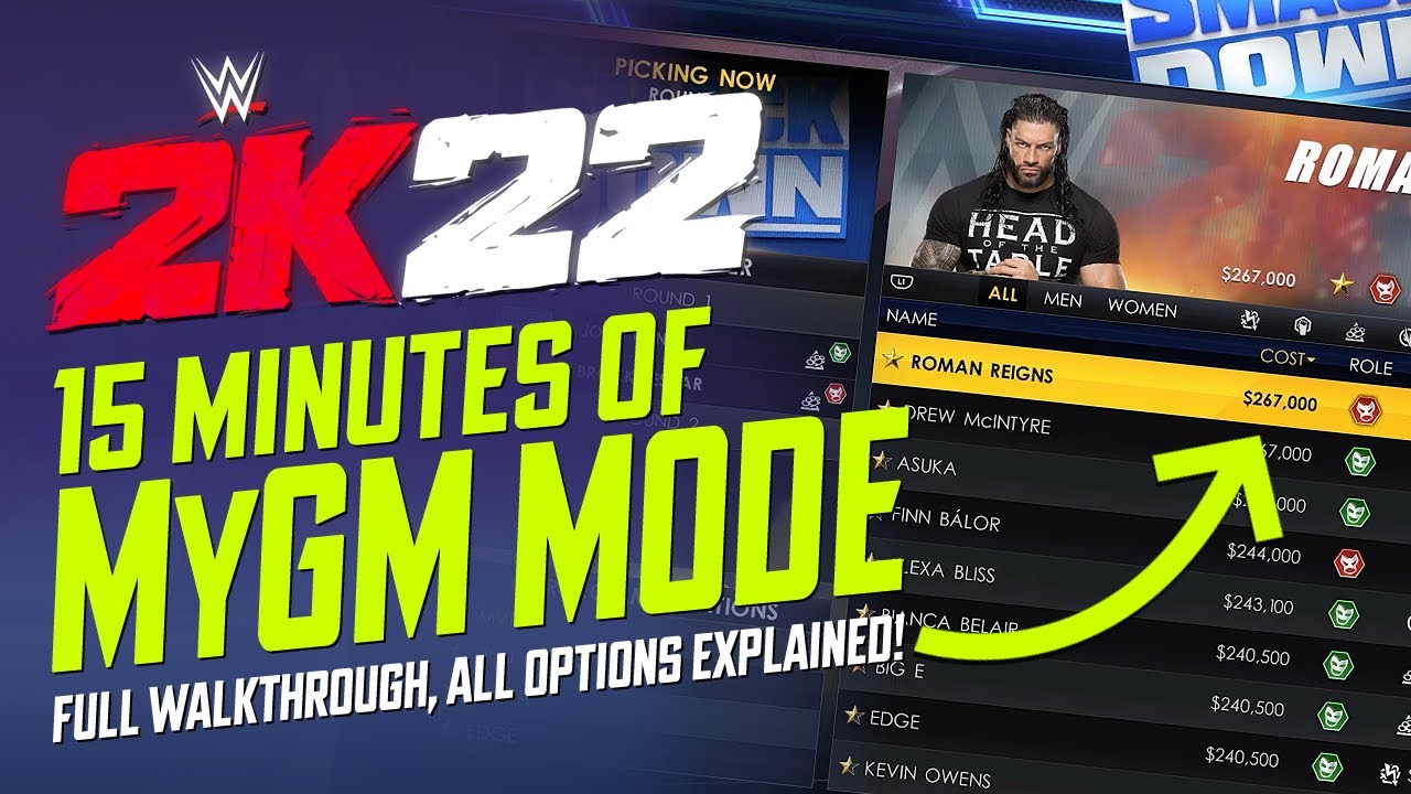 WWE 2K22 MyGM: First 15 Minutes! (Full Walkthrough & Options Explained)