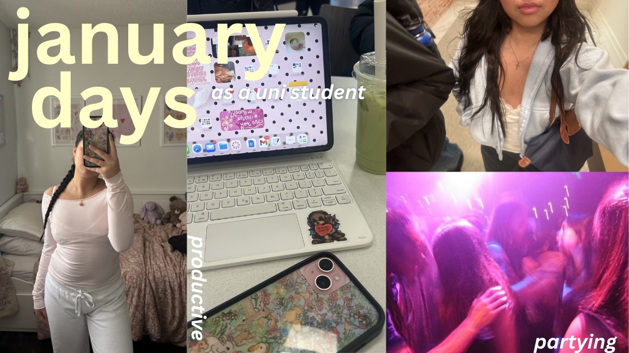 january days as a uni student | studying, hauls, partying, etc.