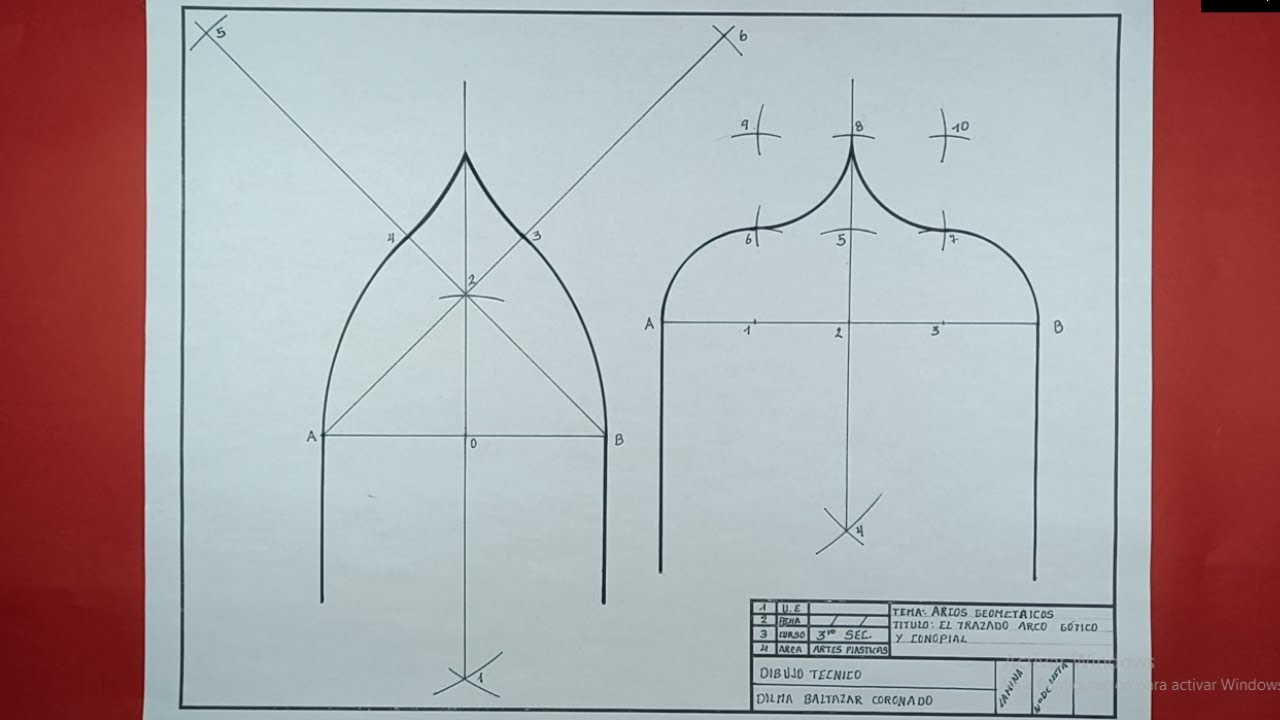 ARCOS GEOMETRICOS (Arco gotico, Arco conopial)