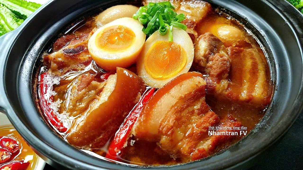 THỊT KHO TRỨNG L&Ograve;NG Đ&Agrave;O dẻo b&eacute;o thơm ngon hơn c&aacute;ch nấu th&ocirc;ng thường m&agrave; cực dễ l&agrave;m |Nhamtran FV