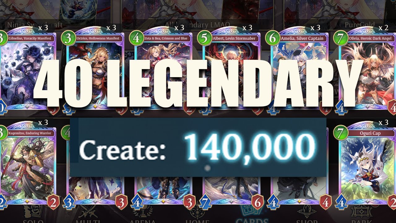Shadowverse: Мир за пределами колоды, но в ней 40 легендарных карт