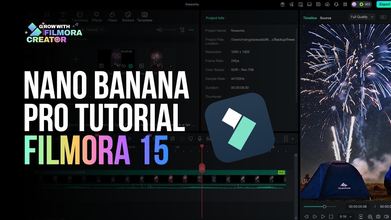 NANO BANANA PRO TUTORIAL (AI Image) | Filmora 15