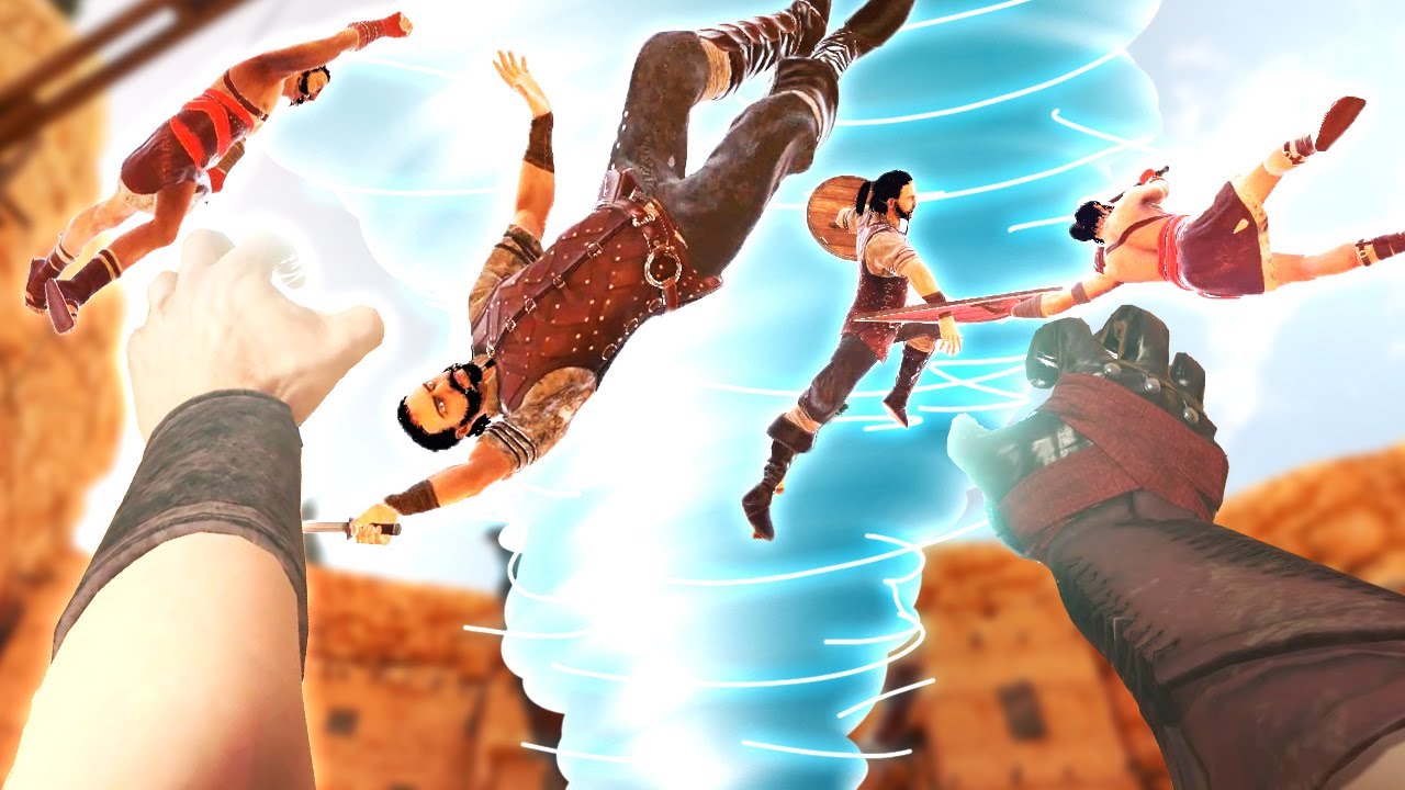 UNBELIEVABLE WHIRLWIND SPELL that SENDS PEOPLE FLYING in Blades and Sorcery VR Mods