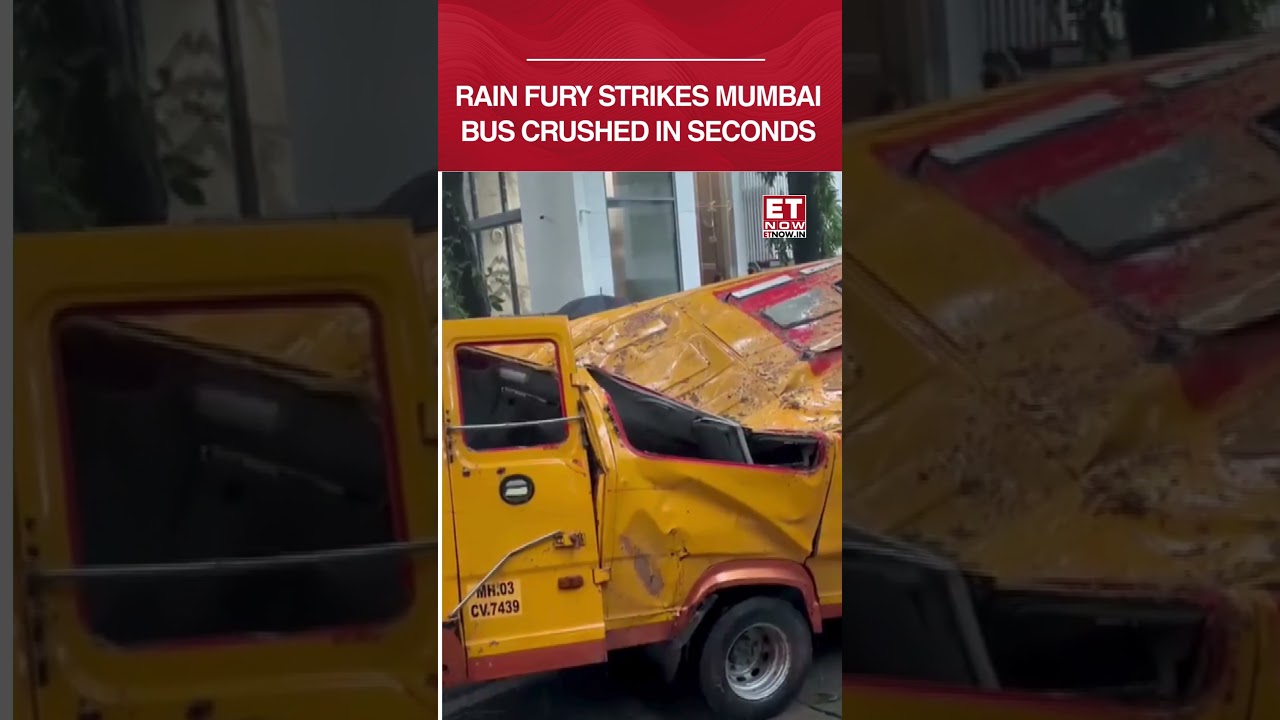 Heavy Rains Turn Tragic In Mumbai: Tree Collapse Hits School Bus In Chembur #mumbaimonsoon #chembur