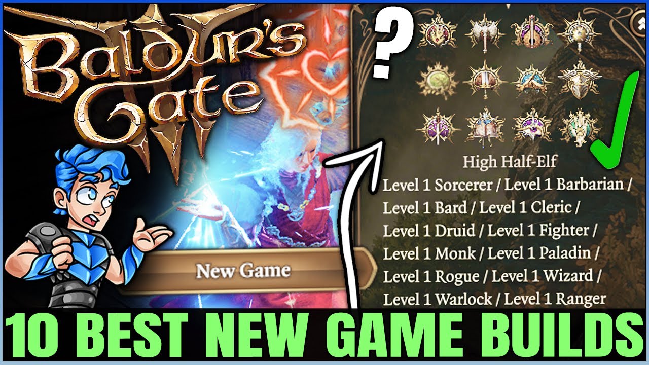 Baldur's Gate 3 - 10 Best MOST POWERFUL & FUN Builds Possible - Act 1 & 2 Multiclass Build Guide!