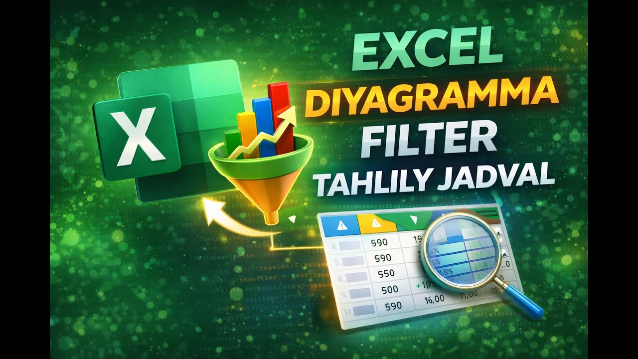 Excel: Diagramma tuzish, Filter qo‘llash va Tahliliy Jadva