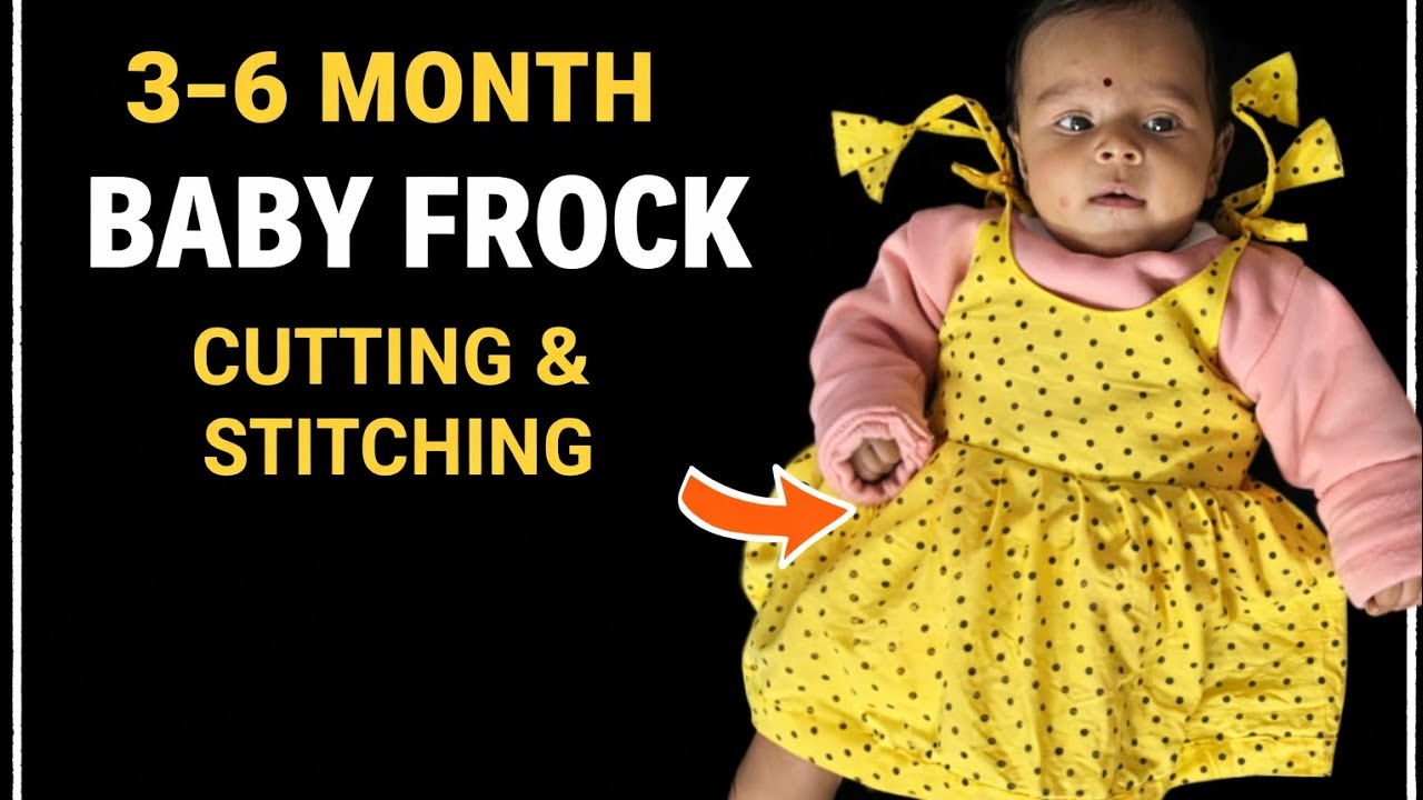 #3–6 Month Baby Strap Frock Cutting & Stitching | Easy Tutorial for Beginners #