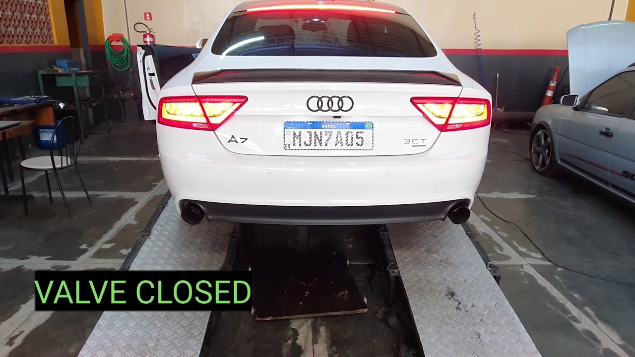 Valvetronic end muffler on Audi A7 3.0TFSI exhaust