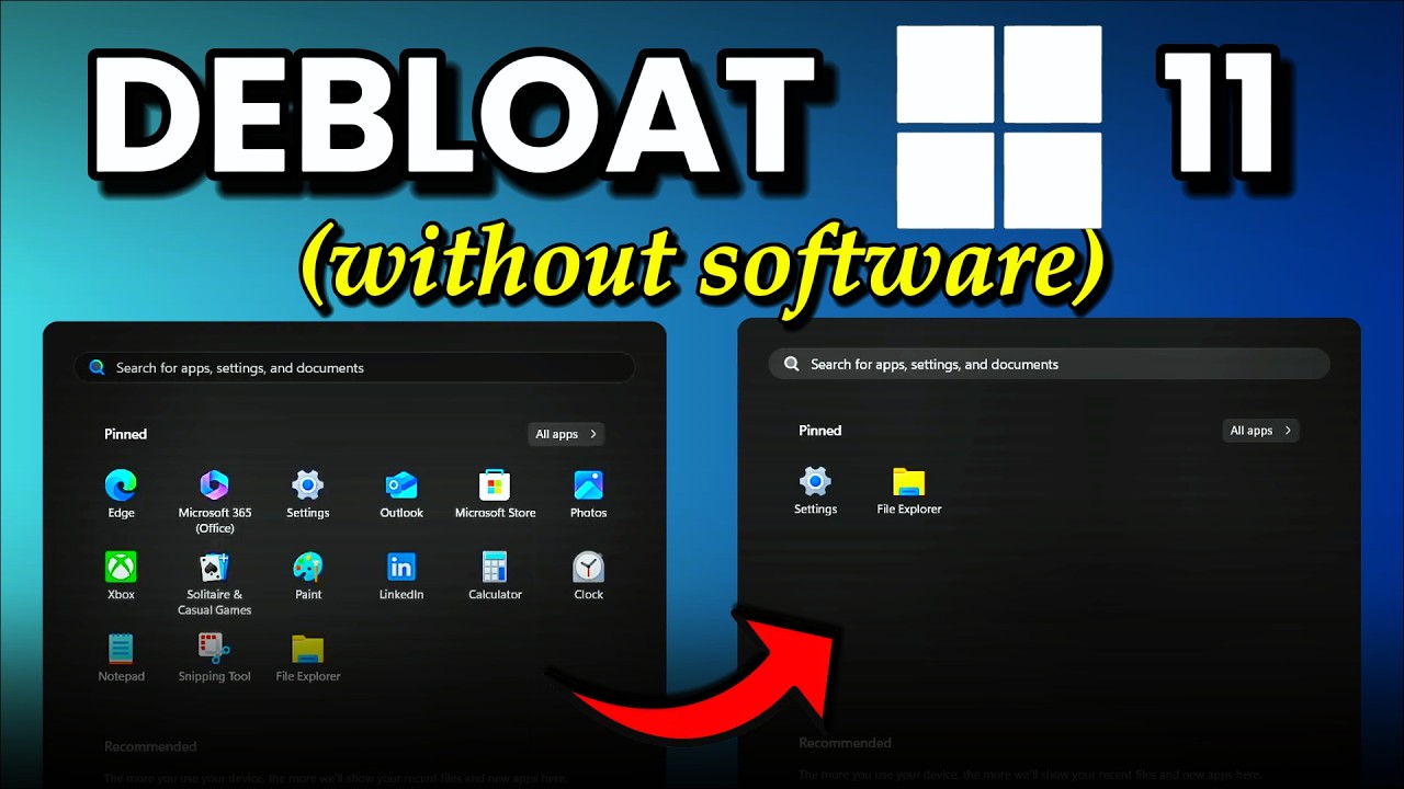 Debloat Windows 11 WITHOUT Software so it Looks Like LTSC! (Ultimate Guide)