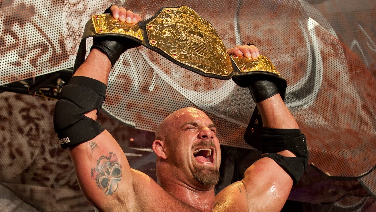 Голдберг выигрывает свой первый титул чемпиона мира в WWE: Unforgiven 2003