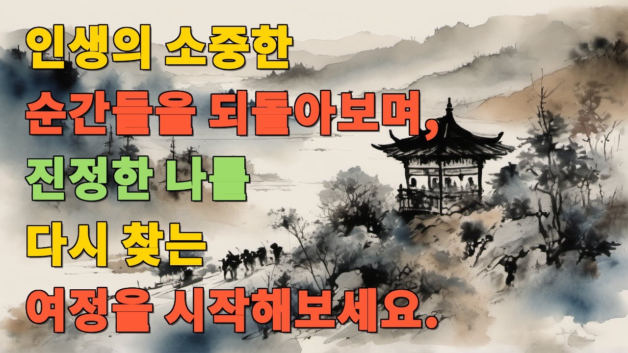 인생의 소중한 순간들을 되돌아보며, 진정한 나를 다시 찾는 여정을 시작해보세요.