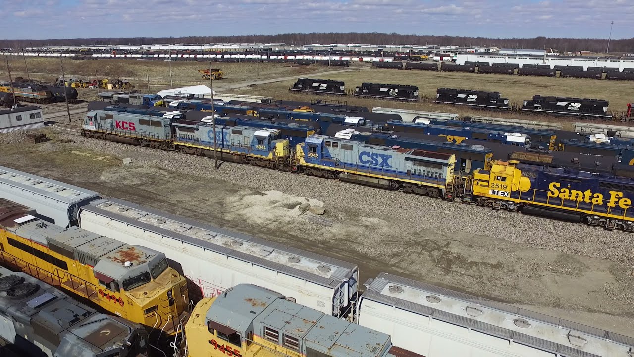 Drone Footage of RR graveyard Part 2  Lordstown, Oh caught on 3/7/21