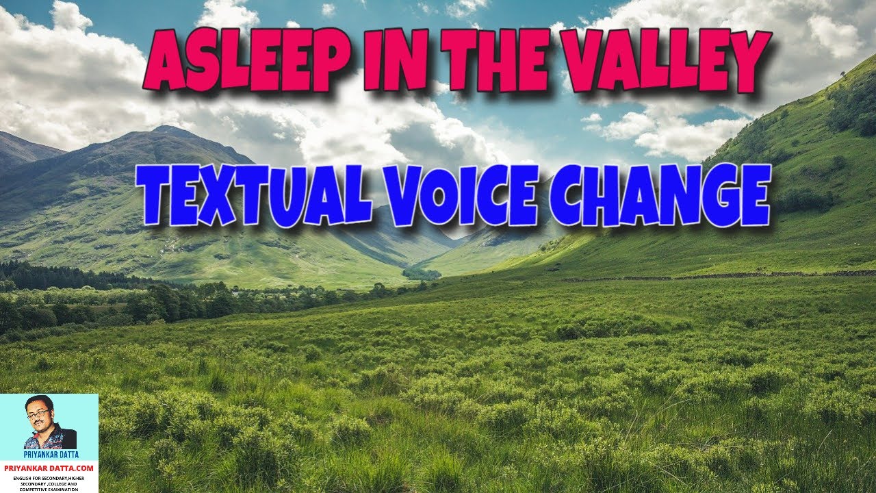 Asleep In The Valley Textual Grammar Suggestion -  Hs English Suggestions 2022|Asleep In The Valley