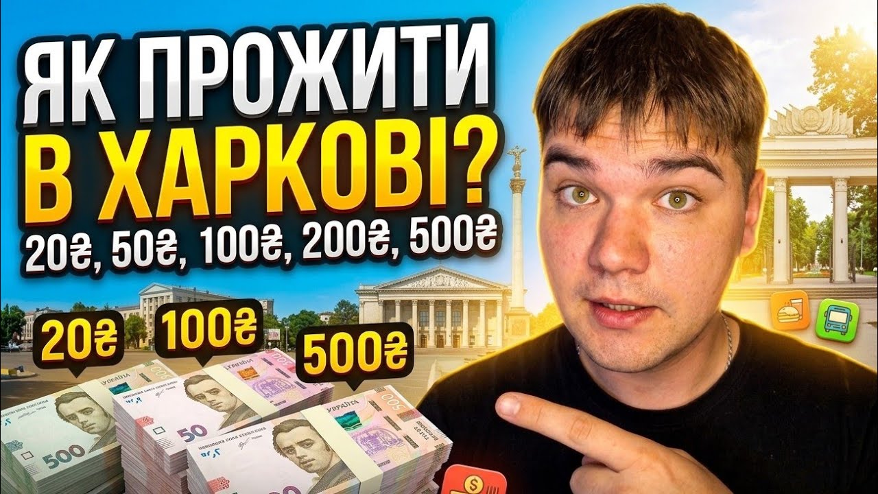 КАК ПРОЖИТЬ В ХАРЬКОВЕ НА: 20 VS 50 VS 100 VS 200 VS 500 VS 1000 ГРН В ДЕНЬ? 