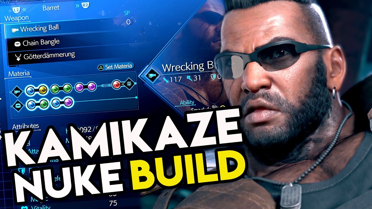 Barret BEST Build Self Destruct for Hard Mode | Final Fantasy 7 Remake