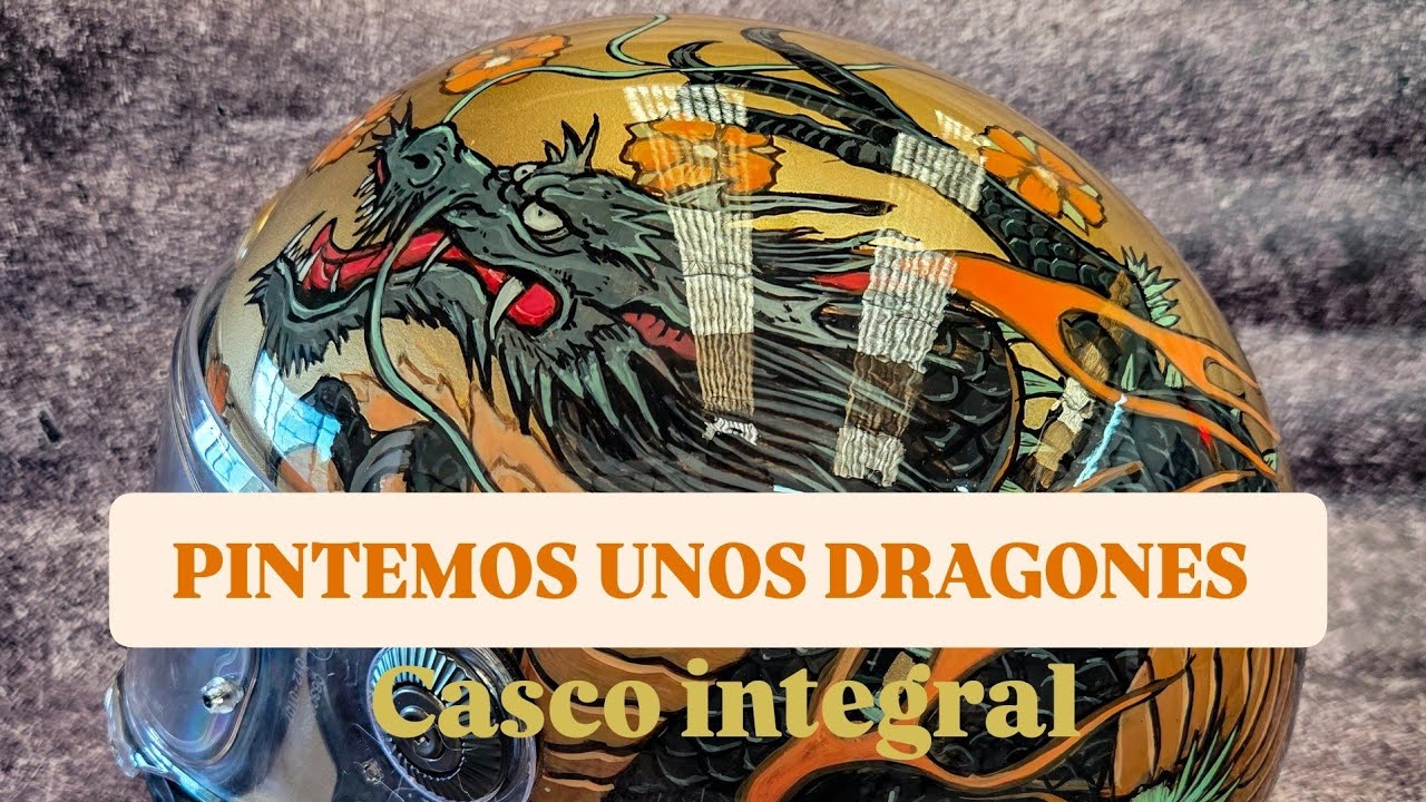 Pintemos un DRAGON en un casco INTEGRAL y a pincel