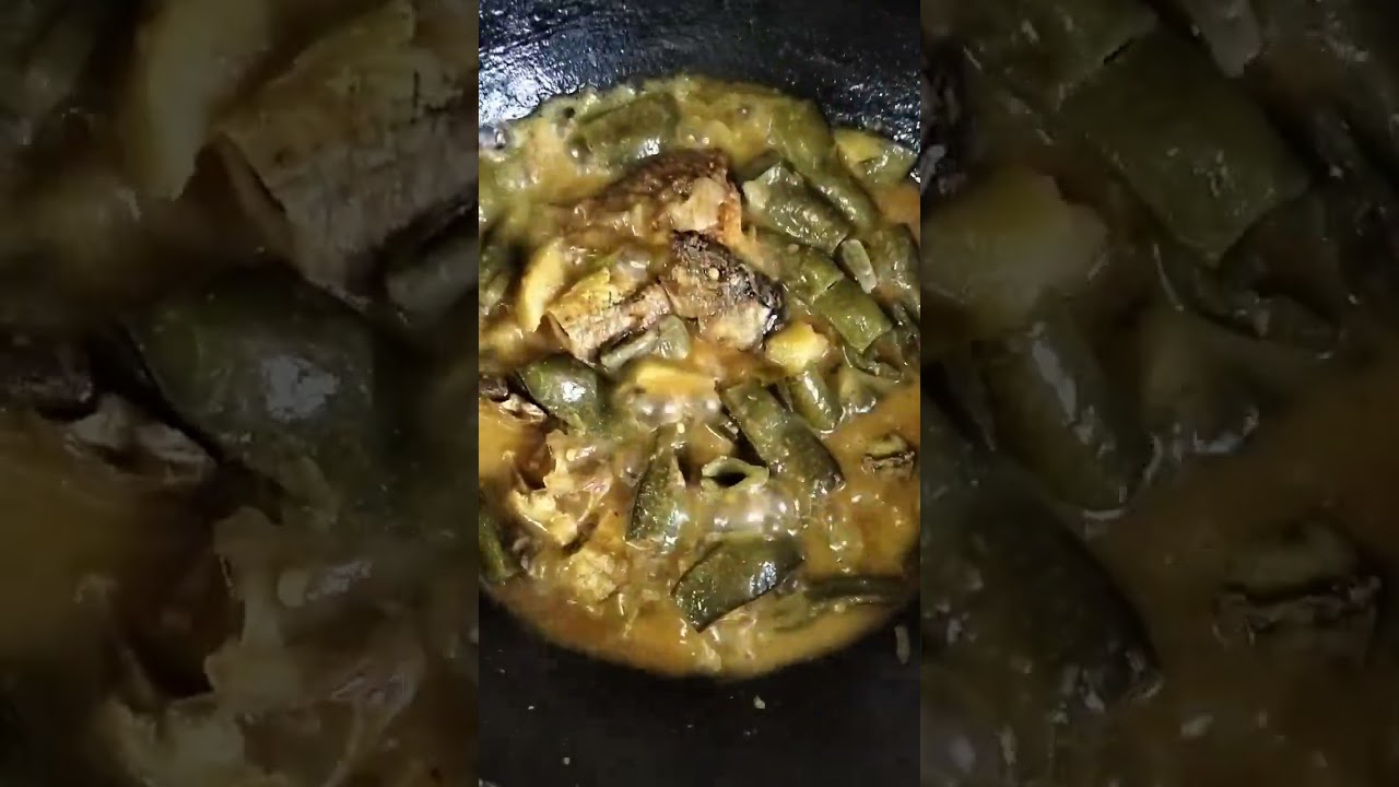 সিম দিয়ে আলু দিয়ে কার্প মাছের তরকারি, বাঁধা কপির ভাজি।