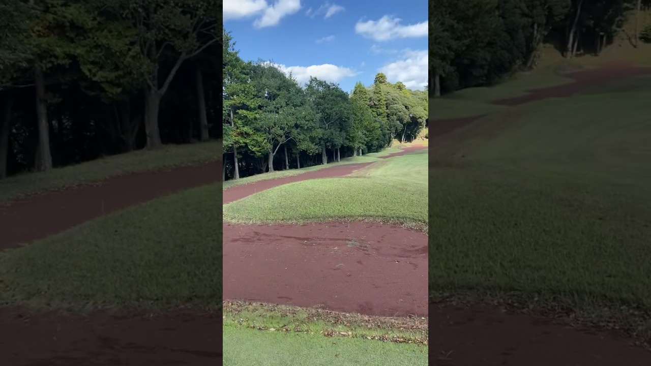 Japan golf course Red bunker! Chiba mannnacountryclub #Japangolf