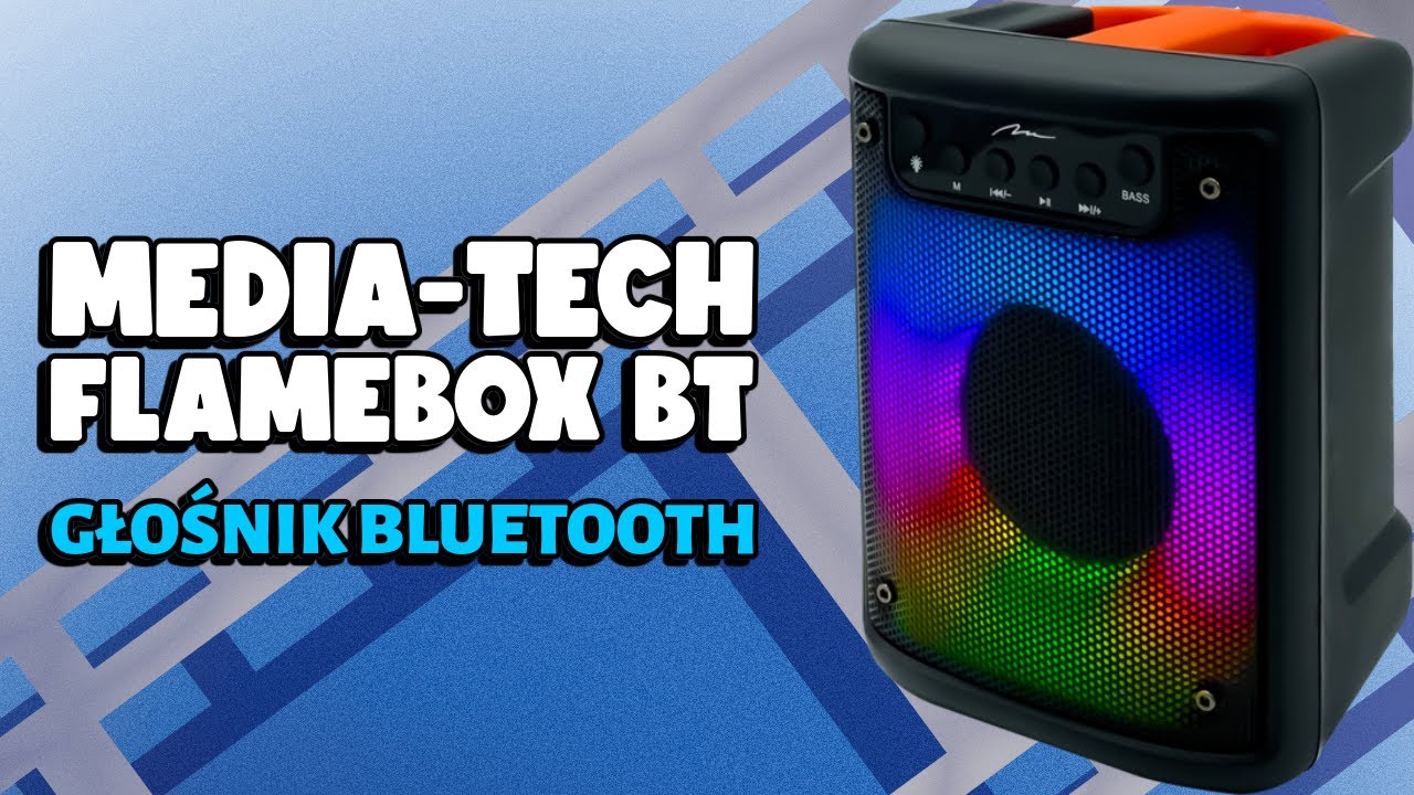 Media-Tech Flamebox BT (MT3176) - Niewielki głośnik Bluetooth z dynamicznymi efektami RGB