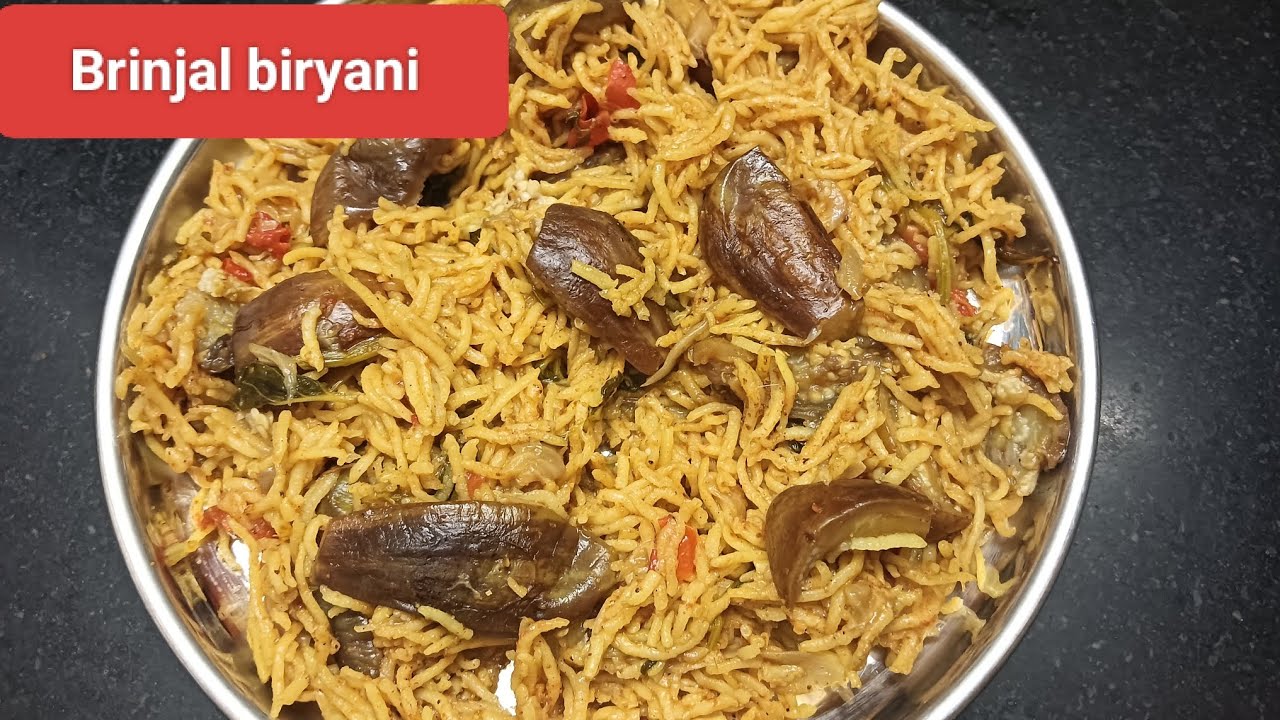 Brinjal biryani #lunch#brinjalrecipe #lunchbox#biryani#vegetarian 