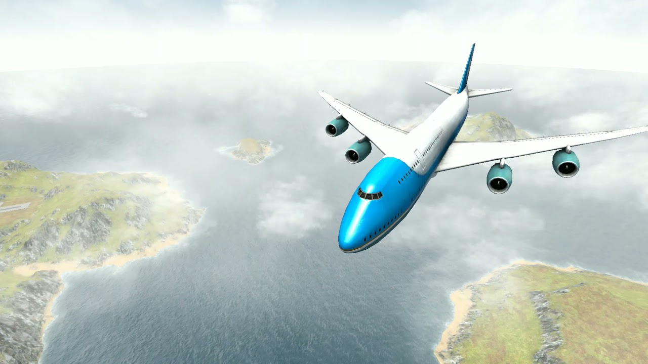Jumbo Jet Flight Simulator Gameplay Walkthrough #4 Landing Boeing 747 Engine Failure
