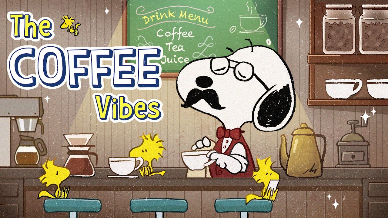 Soft Jazz for Coffee Lovers 💛☕ | Snoopy Barista Edition | Calm & Cozy Sounds