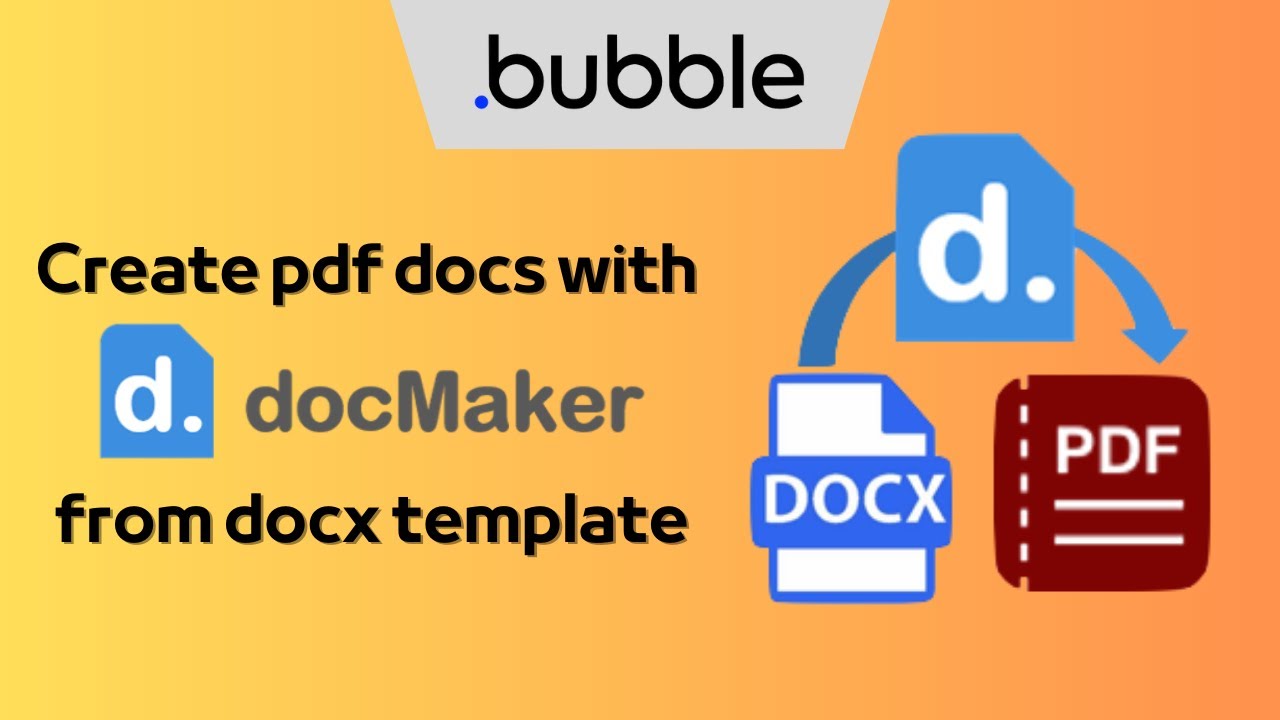 Create pdf documents in bubble.io from docx templates