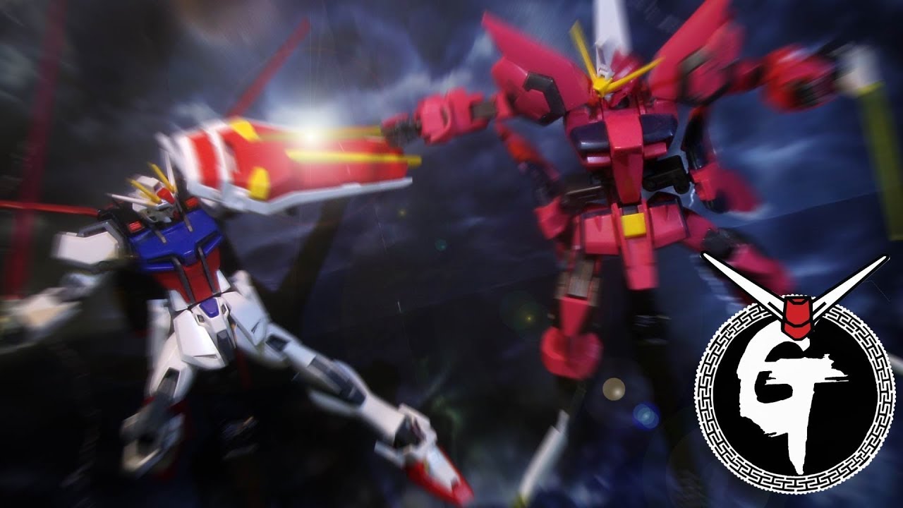 Strike Gundam VS Aegis Gundam-Gundam Seed stop motion ストライクガンダム VS イージスガンダム 攻擊VS神盾鋼彈 突擊VS神盾高達