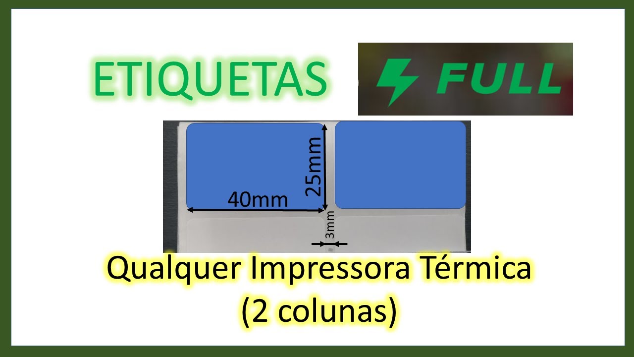 Etiquetas Mercado FULL 40x25mm em duas colunas para qualquer impressora térmica